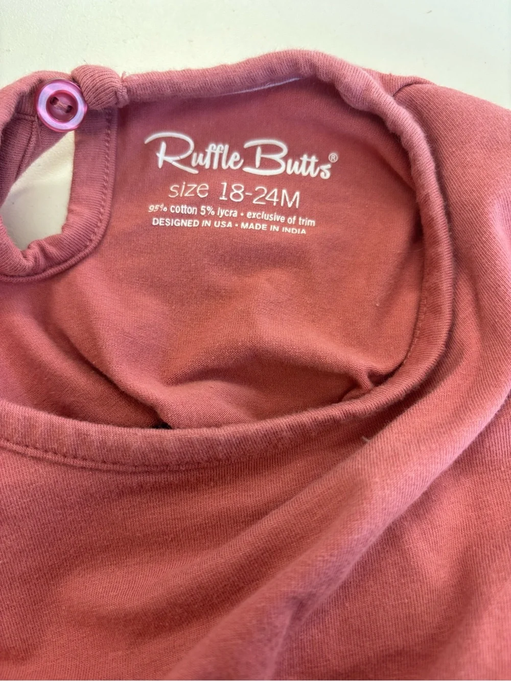 Mauve Pink Ruffle butts Long-Sleeve Baby Romper